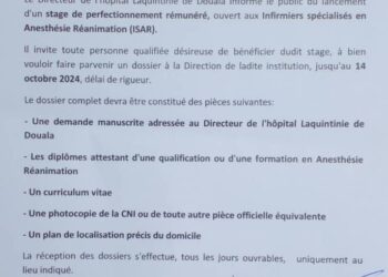 HOPITAL LAQUINTINIE DE DOUALA : Une opportunité de perfectionnement pour les professionnels de santé