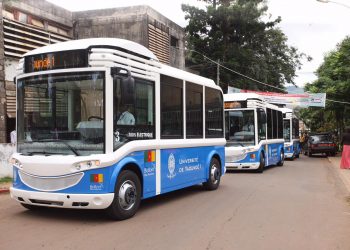 Blue bus : au point mort
