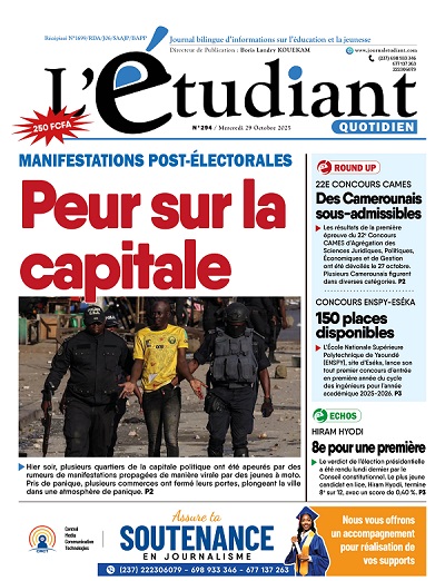 L'ETUDIANT N°294 du Mercredi 29 Octobre 2025